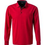Rote Langärmelige Pierre Cardin Langarm-Poloshirts mit Knopf aus Jersey für Herren Größe 4 XL für den für den Frühling 