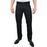 Schwarze Pierre Cardin Deauville Straight Leg Jeans aus Denim maschinenwaschbar für Herren Weite 31 