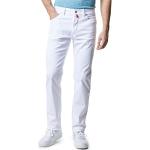 Weiße Pierre Cardin Deauville 5-Pocket Jeans mit Reißverschluss aus Denim für Herren Weite 33 für den für den Sommer 