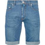 Blaue Pierre Cardin Jeans-Shorts mit Reißverschluss aus Denim für Herren Größe XXL für den für den Sommer 