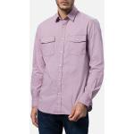 Violette Unifarbene Langärmelige Pierre Cardin Kentkragen Hemden mit Kent-Kragen aus Baumwolle für Herren 