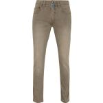 Braune Atmungsaktive Pierre Cardin Lyon Bio Tapered Jeans aus Denim für Damen Größe XS 