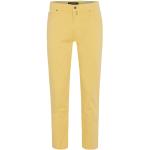 Gelbe Unifarbene Pierre Cardin Stoffhosen mit Reißverschluss für Herren 