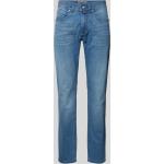 Blaue Pierre Cardin Lyon Tapered Jeans aus Baumwollmischung für Herren Weite 42, Länge 32 