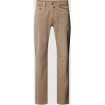 Sandfarbene Unifarbene Pierre Cardin Lyon Tapered Jeans aus Baumwolle für Herren Weite 42, Länge 32 
