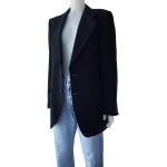 Schwarze Vintage Businesskleidung aus Wolle für Herren Größe M 