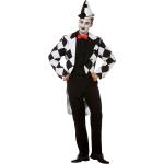 Schwarze Rauten Buttinette Clown-Kostüme & Harlekin-Kostüme mit Schulterpolstern aus Polyester für Herren Größe XL 