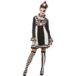 Schwarze Buttinette Clown-Kostüme & Harlekin-Kostüme aus Satin für Damen Größe XS 