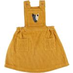 Gelbe Bestickte Bio Nachhaltige Kinderlatzröcke mit Knopf aus Baumwolle Größe 116 