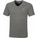 Reduzierte Graue Unifarbene Pikeur V-Ausschnitt T-Shirts für Herren Größe XS 