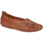 Hellbraune Pikolinos Brandy Runde Slipper in Normalweite aus Glattleder mit herausnehmbarem Fußbett für Damen Größe 42 