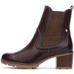 Olivgrüne Bestickte Pikolinos Blockabsatz Chelsea-Boots aus Leder für Damen Größe 38 