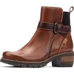 Reduzierte Braune Pikolinos Runde Blockabsatz Ankle Boots & Klassische Stiefeletten mit Reißverschluss aus Leder für Damen Größe 41 