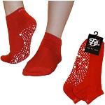 Rote Anti-Rutsch-Socken aus Baumwolle für Herren Größe 44 
