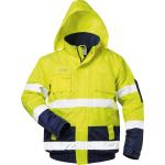 Neongelbe Wasserdichte Pilotenjacken mit Reißverschluss aus Polyester mit Kapuze für Herren Größe 3 XL 