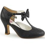 Schwarze Pin Up Kitten-Heel-Absatz High Heels & Stiletto-Pumps Leicht für Damen 