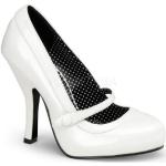 Weiße Pin Up Pfennigabsatz High Heels & Stiletto-Pumps Leicht für Damen 