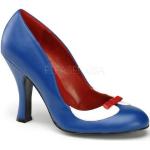Marineblaue Pin Up Pfennigabsatz High Heels & Stiletto-Pumps aus Kunstleder Leicht für Damen 