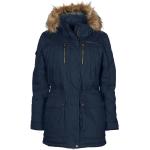 Marineblaue Pinewood Finnveden Jacken mit Fellkapuze mit Klettverschluss aus Kunstleder mit Kapuze für Damen Größe XXL für den für den Winter 
