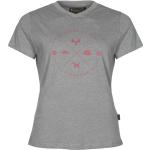 Hellgraue Melierte Pinewood Finnveden Bio T-Shirts für Damen Größe M 