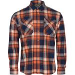 Marineblaue Pinewood Härjedalen Flanellhemden mit Knopf aus Flanell für Herren Größe 5 XL 