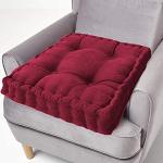 Rote Quadratische Sitzkissen & Bodenkissen aus Baumwolle 45x45 