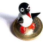 Pinguin Mini - Miniatur Figur aus Glas - Glastier Glasfigur Kleiner Vogel Setzkasten Deko Vitrine