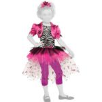 Pinke Animal-Print Prinzessin-Kostüme aus Tüll für Kinder 