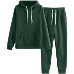Pinker Trainingsanzug für Damen, 2-teiliges Outfit, Herbst-Sweatanzug, Lounge-Pullover mit Jogger-Outfits, Trainingsanzug, passende Hosen, grün, 50