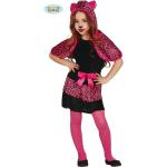 Pinke Leo-Look Leopardenkostüme aus Polyester für Kinder Größe 146 