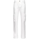 Weiße PINKO Hüftjeans & Low Waist Jeans mit Reißverschluss aus Baumwolle für Damen 