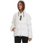 Reduzierte Weiße Gesteppte Elegante PINKO Daunenjacken mit Kapuze mit Kapuze für Damen Größe M für den für den Winter 
