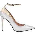 Reduzierte Graue Elegante PINKO High Heels & Stiletto-Pumps mit Riemchen aus Leder für Damen Größe 37 mit Absatzhöhe 3cm bis 5cm 