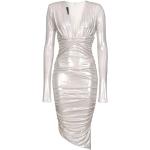 Reduzierte Weiße PINKO V-Ausschnitt Bandage-Kleider & Bodycon-Kleider mit Reißverschluss aus Jersey für Damen Größe XS für Partys 