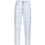 Weiße Mom PINKO Ripped Jeans & Zerrissene Jeans mit Reißverschluss aus Denim für Damen 