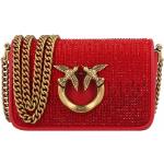 Reduzierte Rote Elegante PINKO Love Mini-Bags aus Leder für Damen 