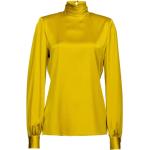 Gelbe Elegante PINKO Rollkragen Rollkragenshirts aus Seide für Damen Größe S 