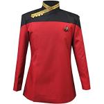 Rote Star Trek Jean-Luc Picard Kapitän-Kostüme aus Polyester für Herren Größe XXL 