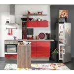 Rote Moderne Pino Küchenmöbel aus Eiche 