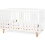 Weiße Unifarbene Nachhaltige Babyzimmermöbel aus Massivholz ausziehbar 70x140 