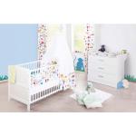 Weiße Unifarbene Nachhaltige Komplette Babyzimmer 2-teilig 