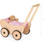 Hellbraune Pinolino Trixi Lauflern Puppenwagen aus Massivholz für Mädchen 