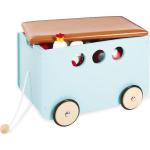 Blaue Pinolino Spielzeugkisten & Spielkisten aus Holz mit Deckel 