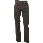 Braune Unifarbene PIONEER Rando Jeans mit Stickerei mit Reißverschluss aus Baumwolle für Herren Größe XXL Petite Weite 30, Länge 30 
