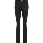 Schwarze Unifarbene PIONEER Jeans Katy Skinny Jeans mit Reißverschluss aus Denim für Damen Weite 42 