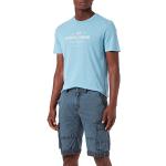 Reduzierte Blaue PIONEER Jeans Cargo-Bermudas aus Baumwolle für Herren Übergrößen für den für den Sommer 