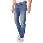 Hellblaue Bestickte PIONEER Jeans Rando Jeans mit Stickerei mit Reißverschluss aus Denim für Herren Weite 33 