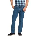 Blaue Unifarbene PIONEER Rando Jeans mit Stickerei mit Reißverschluss aus Baumwolle für Herren Größe XXL Weite 30 