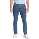 Blaue Unifarbene PIONEER Rando Jeans mit Stickerei mit Reißverschluss aus Baumwolle für Herren Größe XXL Weite 30 