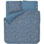 Blaue Blumenmuster PIP Baumwollbettwäsche aus Baumwolle 200x200 